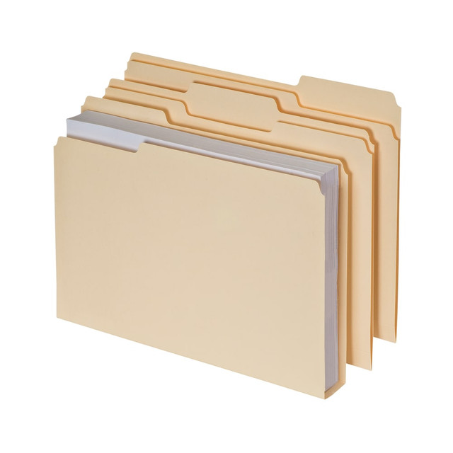 TOPS BRANDS Pendaflex 54459  Double Stuff File Folders, Letter Size, 1 1/2in Expansion, Manila, Pack Of 50 Folders