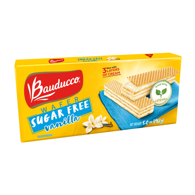 BAUDUCCO FOODS 0231  Sugar-Free Vanilla Wafers, 5. oz, Case Of 18 Packages