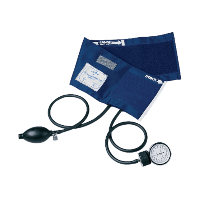 MEDLINE INDUSTRIES, INC. MDS9380 Medline Handheld Aneroid Sphygmomanometers, PVC, Adult, Blue