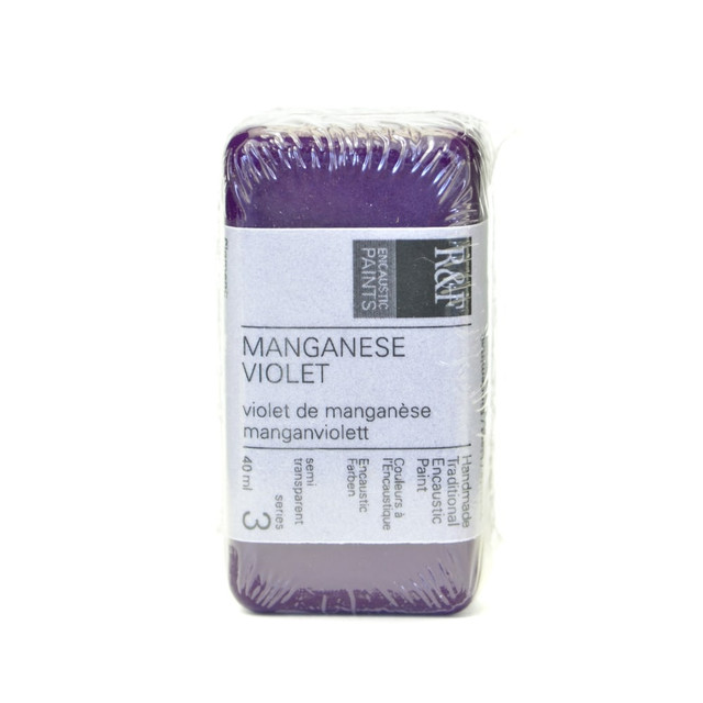 R & F HANDMADE PAINTS, INC. 1030 R & F Handmade Paints Encaustic Paint Cake, 40 mL, Manganese Violet R & F HANDMADE PAINTS, INC. 1030 R & F Handmade Paints Encaustic Paint Cake, 40 mL, Manganese Violet