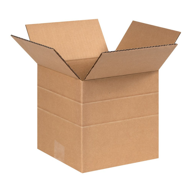 B O X MANAGEMENT, INC. MD888 Partners Brand Multi-Depth Corrugated Boxes, 8in x 8in x 8in, Kraft, Pack Of 25 B O X MANAGEMENT, INC. MD888 Partners Brand Multi-Depth Corrugated Boxes, 8in x 8in x 8in, Kraft, Pack Of 25