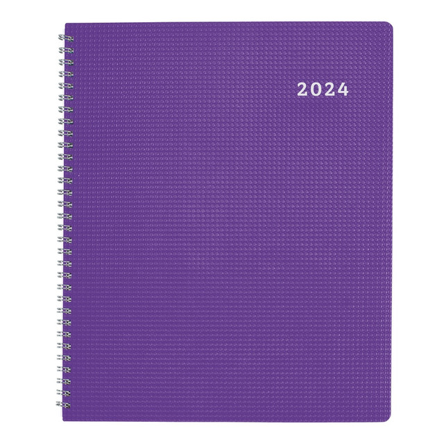 REDIFORM, INC. Brownline CB950V.PUR-24 2024 Brownline DuraFlex 12 Months Weekly/Monthly Appointment Planner, 11in x 8.5in, 50% Recycled, Purple, 2024 , CB950V.PUR