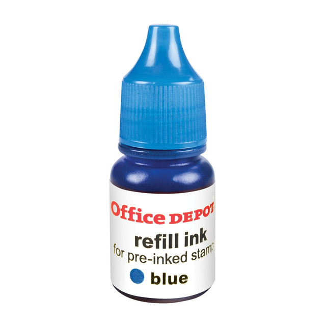 OFFICE DEPOT 032522  Brand Pre-Ink Refill Ink, Blue, Pack Of 2