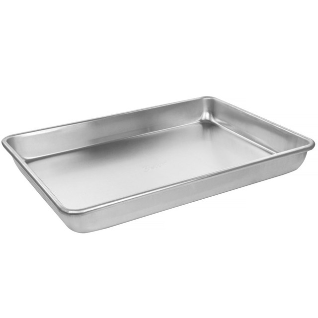 GIBSON OVERSEAS INC. 995115192M Oster Baker's Glee Aluminum Roaster Pan, 17in x 12in, Silver