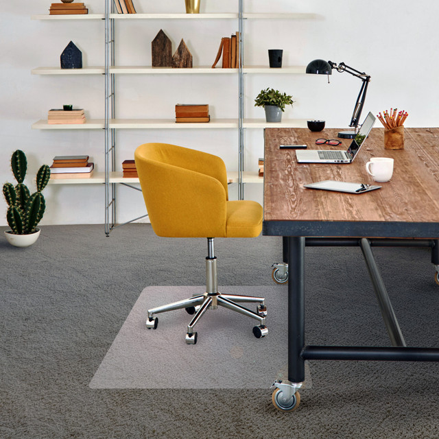 FLOORTEX FR1118325EV  Advantagemat Vinyl Rectangular Chair Mat for Carpets up to 1/4in, 50in x 72in, Clear