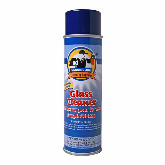GENUINE JOE 02103  Glass Cleaner Aerosol Spray, 19 Oz Can