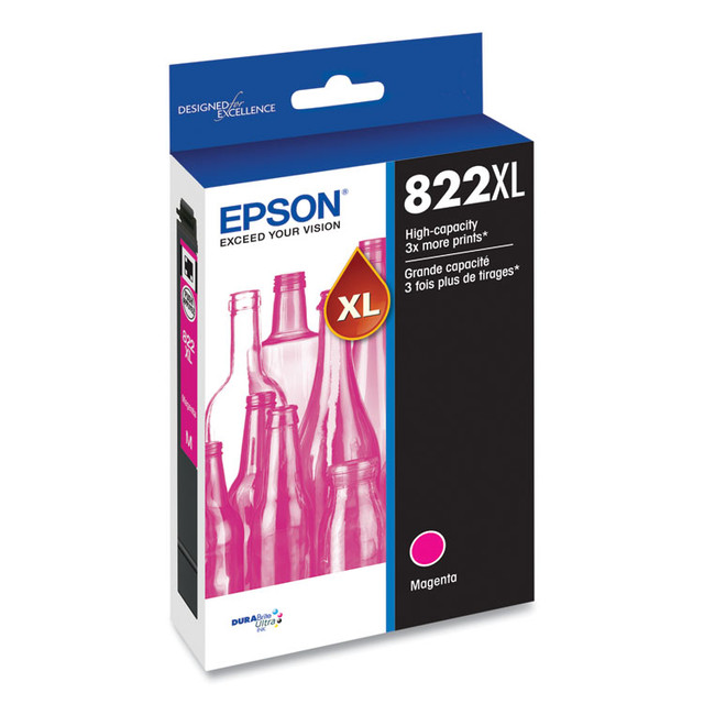 EPSON AMERICA, INC. T822XL320S T822XL320-S (T822XL) DURABrite Ultra High-Yield Ink, 1,100 Page-Yield, Magenta