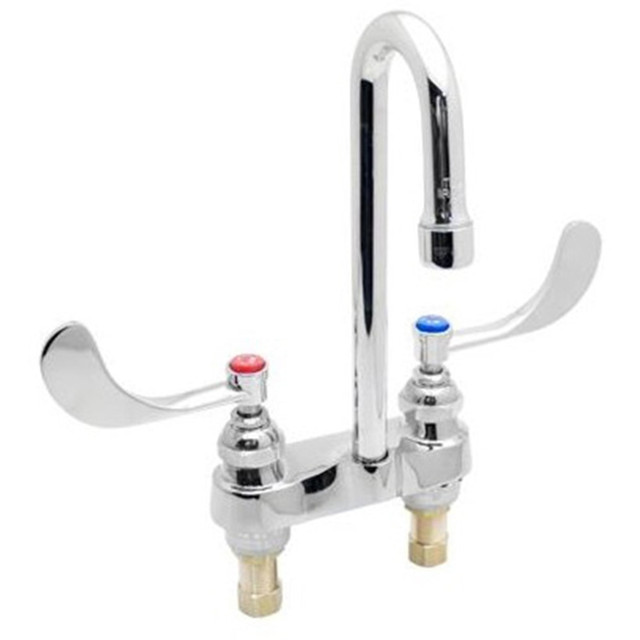 T & S BRASS AND BRONZE WORKS, INC. T&amp;S Brass B-0892-M T&S Brass Deck-Mount Medical Faucet, 3in Spout, 4in Centerset, Stainless