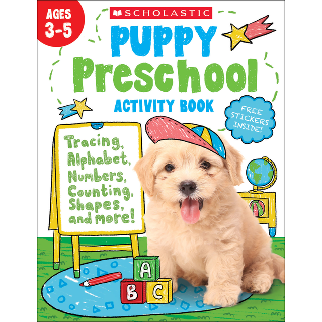 SCHOLASTIC TEACHER RESOURCES 9781338738711 Scholastic Puppy Preschool Activity Book, Pre-K