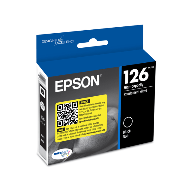 EPSON AMERICA INC. T126120-S Epson 126 DuraBrite Ultra Black Ink Cartridge, T126120 EPSON AMERICA INC. T126120-S Epson 126 DuraBrite Ultra Black Ink Cartridge, T126120
