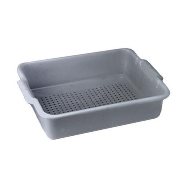 WINCO PLP-5G  Perforated Bus Tub, 4-3/4inH x 15inW x 20inD, Gray