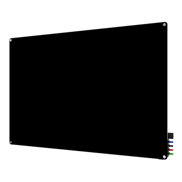 GHENT MANUFACTURING INC. HMYRM34BK Ghent Harmony Magnetic Glass Unframed Dry-Erase Whiteboard, 36in x 48in, Black GHENT MANUFACTURING INC. HMYRM34BK Ghent Harmony Magnetic Glass Unframed Dry-Erase Whiteboard, 36in x 48in, Black