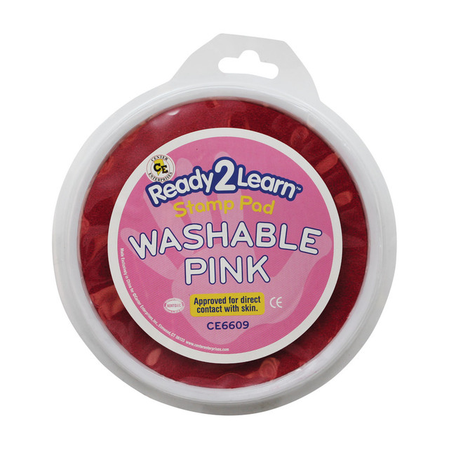 BAUMGARTENS CE-6609BN Ready 2 Learn Jumbo Washable Stamp Pad, Pink, Pack of 6