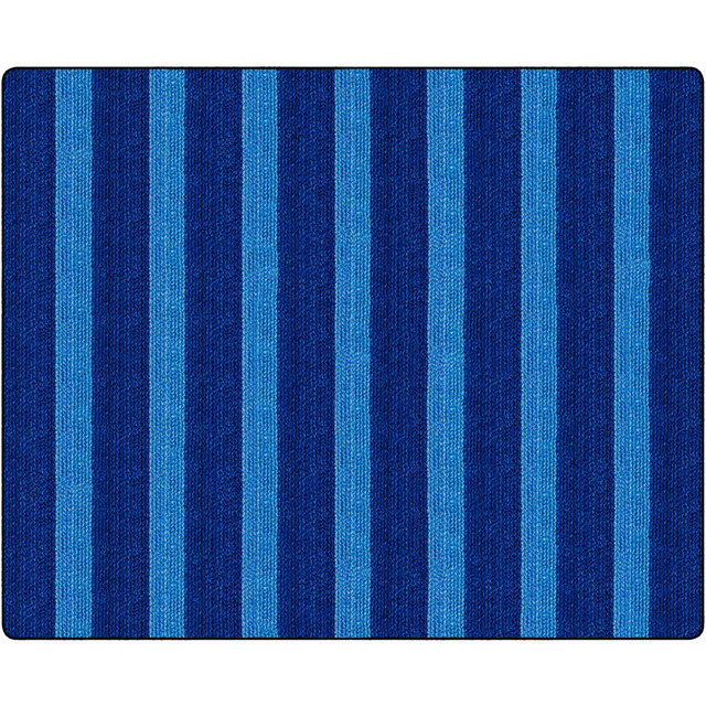 FLAGSHIP CARPETS FA1006-58FS  Basketweave Stripes Classroom Rug, 10 1/2ft x 13 3/16ft, Blue