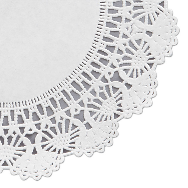 HOFFMASTER 500236 Cambridge Lace Doilies, Round, 8", White, 1,000/Carton