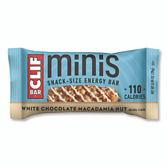 CLIF BAR & COMPANY CCC37295 Energy Bar Minis, White Chocolate Macadamia Nut, 1 oz, 20/Box