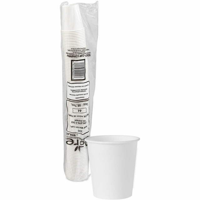 DART CONTAINER CORPORATION 442050 Solo Cup Treated Paper Water Cups - 3 fl oz - 100 / Pack - White - Paper - Water DART CONTAINER CORPORATION 442050 Solo Cup Treated Paper Water Cups - 3 fl oz - 100 / Pack - White - Paper - Water