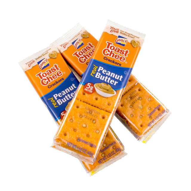 SNYDERs-LANCE, INC. 90147 Lance Toast Chee Peanut Butter Crackers, Pack of 6, Box Of 40 SNYDERs-LANCE, INC. 90147 Lance Toast Chee Peanut Butter Crackers, Pack of 6, Box Of 40