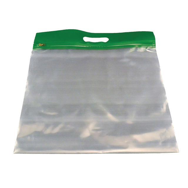 BAGS OF BAGS BOBZFH1413G  ZIPAFILE Storage Bag, Green, Pack of 25