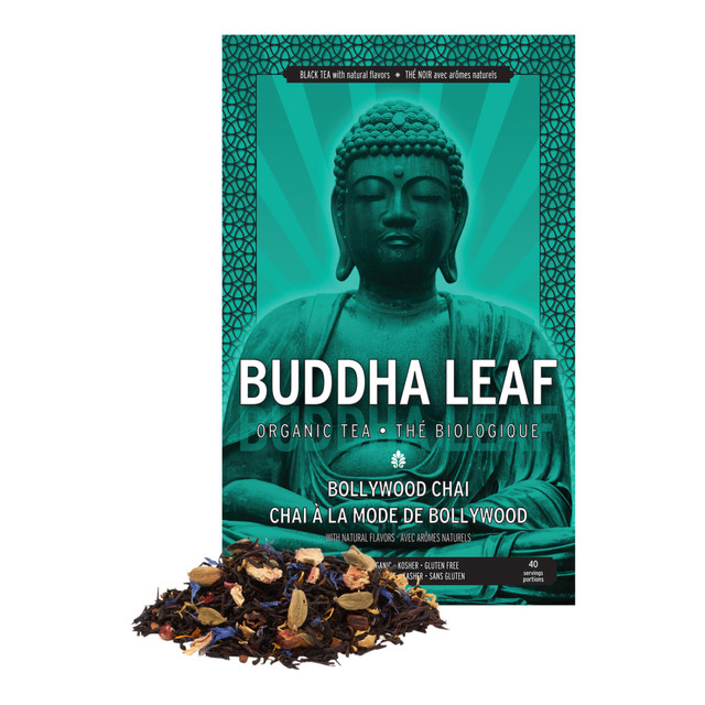 TEA SQUARED 127-CS  Buddha Bollywood Chai Organic Loose Leaf Tea, 2.8 Oz, Carton Of 6 Bags