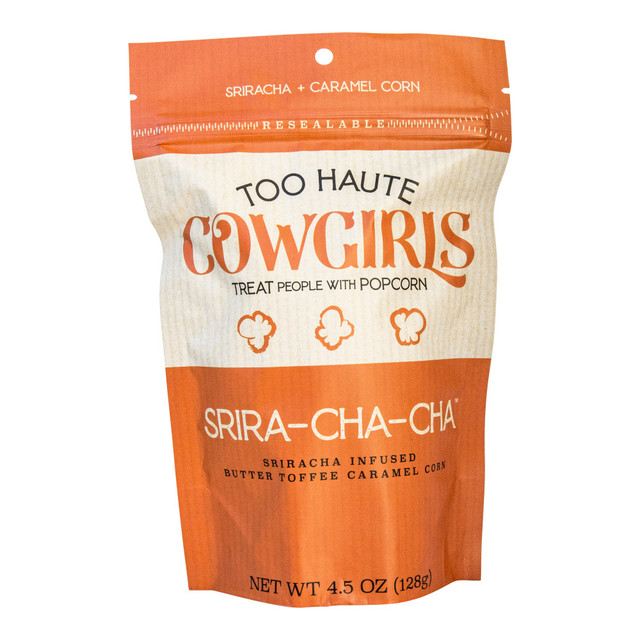 RISE NORTH AMERICA LLC 8429 Too Haute Cowgirls Srira-Cha-Cha Popcorn, 4.5 Oz, Case of 12 Bags RISE NORTH AMERICA LLC 8429 Too Haute Cowgirls Srira-Cha-Cha Popcorn, 4.5 Oz, Case of 12 Bags