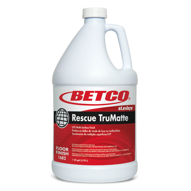 BETCO CORPORATION Betco 16820400  Rescue Floor Finish, TruMatte, 128 Oz Bottle, Case Of 4