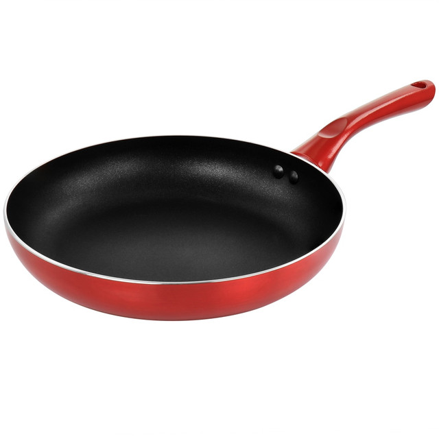 CRYSTAL PROMOTIONS 995116540M Better Chef Gourmet Metallic Non-Stick Fry Pan, 10in, Red