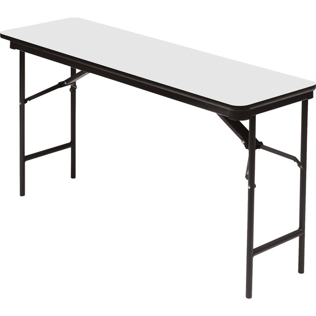 ICEBERG ENTERPRISES LLC 55287 Iceberg Premium Wood Laminate Folding Table, Rectangular, 72inW x 18inD, Gray/Charcoal