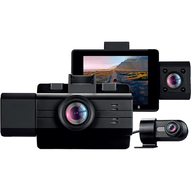 ADESSO INC GOSP32G myGEKOgear by Adesso Scout Pro 2K 3-Channel Dash Cam, Black ADESSO INC GOSP32G myGEKOgear by Adesso Scout Pro 2K 3-Channel Dash Cam, Black