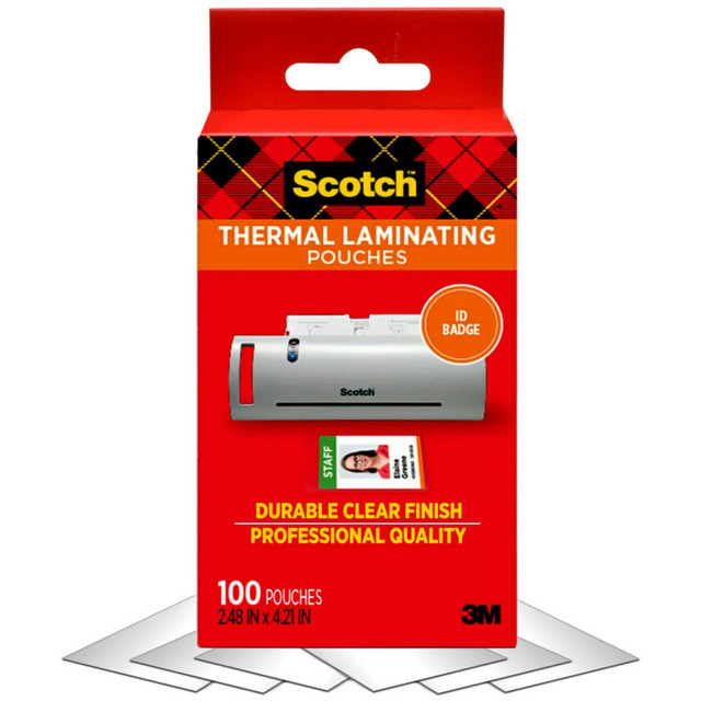 3M CO TP5851-100 Scotch Thermal Laminating Pouches, 100 Laminating Sheets, 5 mil., Laminate Business Cards, Banners and Essays, Ideal Office or Back to School Supplies, Fits Business Card Size (2.32 in. x 3.7 in.) Paper 3M CO TP5851-100 Scotch Thermal Laminating Pouches, 100 Laminating Sheets, 5 mil., Laminate Business Cards, Banners and Essays, Ideal Office or Back to School Supplies, Fits Business Card Size (2.32 in. x 3.7 in.) Paper