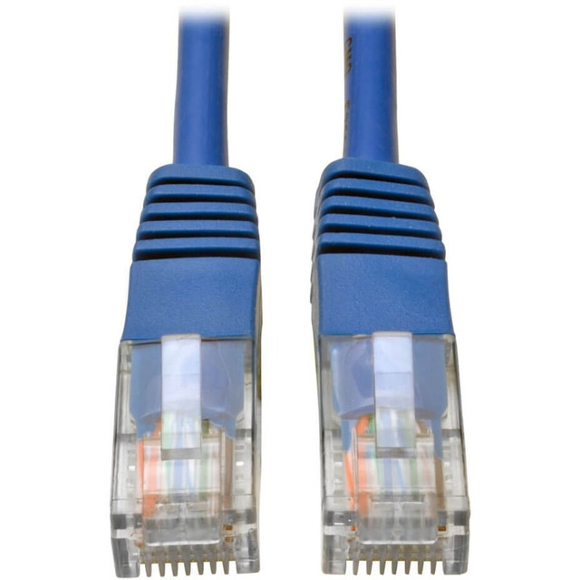 Durable design. Crafted with a PVC jacket material, this 20 ft. (6.09 m) patch cable is built for durability and long-term use, ensuring your network setup remains intact and operational.  Enhanced connectivity. The Cat5e 350 MHz Molded (UTP) Ethernet Cable ensures a reliable connection with its male RJ-45 connectors on both ends, designed to support the demands of both home and office networks.  High-speed performance. With a tested frequency of up to 350 MHz, this Ethernet cable is optimized for fast data transmission, making it suitable for streaming, gaming, and other bandwidth-intensive activities.