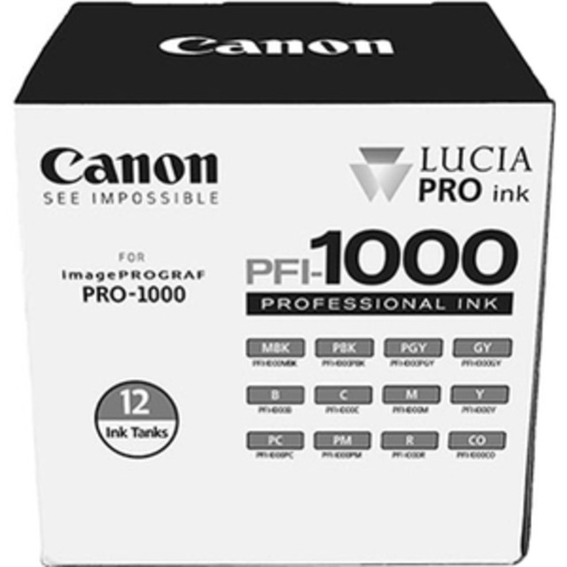 <ul><li><b>Compatible Canon models:</b><ul><li style="list-style: none"><b>imagePROGRAF/PRO: </b>imagePROGRAF PRO-1000</li></ul></li></ui>