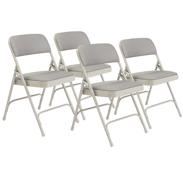 NATIONAL PUBLIC SEATING CORP 2202 National Public Seating 2200 2-Hinge Folding Chairs, Gray, Set Of 4 Chairs NATIONAL PUBLIC SEATING CORP 2202 National Public Seating 2200 2-Hinge Folding Chairs, Gray, Set Of 4 Chairs