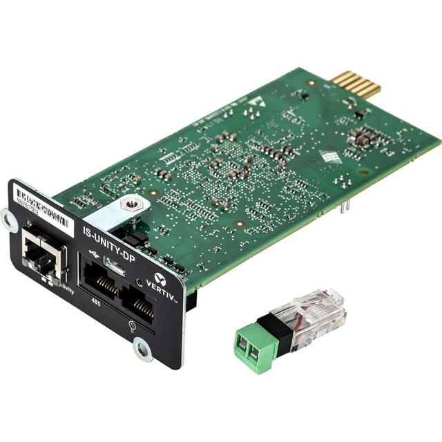 VERTIV Liebert IS-UNITY-DP Vertiv Liebert IntelliSlot Unity-DP-Network Card - Remote Monitoring|Dual Protocol - Data Center Monitoring| Adapter| 10Mb LAN/100Mb LAN| RS-485 SNMP Modbus BACnet| Micro-USB Port