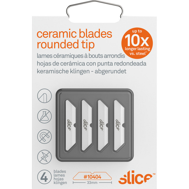 SLICE INC. SLI10404 Slice Replacement Blade - 1.30in Length - Rust Resistant, Dual-sided - Ceramic - 4 / Pack
