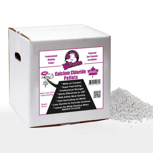 E. BROOKMYER, INC. Bare Ground BGCCP-40  Calcium Chloride Pellets, 40-Lb Box