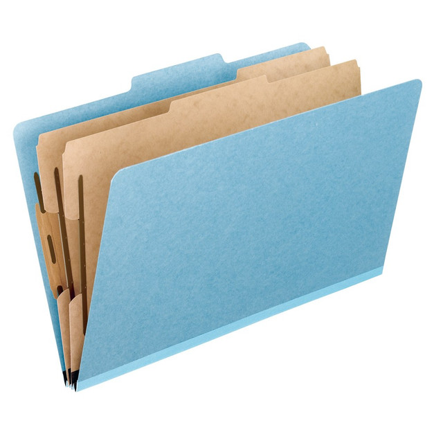 TOPS BRANDS 02604 Pendaflex Pressboard Classification Folders, 8 1/2in x 11in, Letter Size, Sky Blue, Box Of 10 Folders