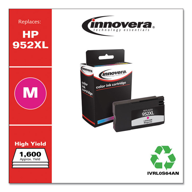 INNOVERA L0S64AN Remanufactured Magenta High-Yield Ink, Replacement for 952XL (L0S64AN), 1,600 Page-Yield