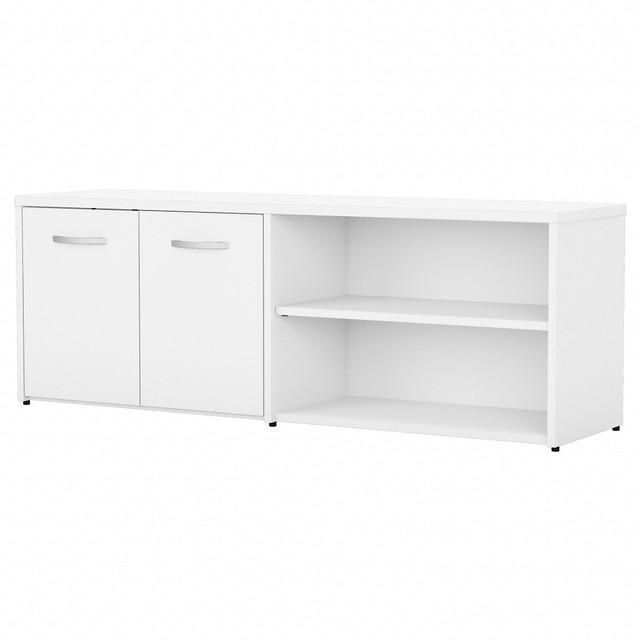 BUSH INDUSTRIES INC. SCS160WH Bush Business Furniture Studio C 60inW Low Storage Cabinet With Doors And Shelves, White, Standard Delivery