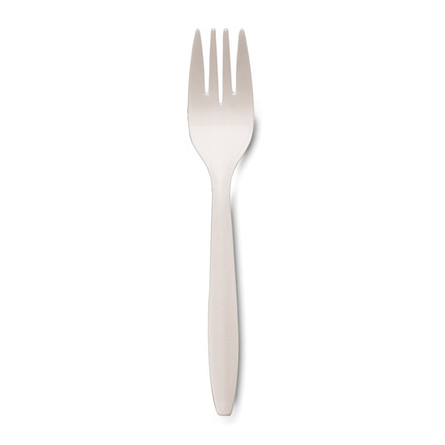 Dixie Cutlery offers performance and elegant design. Rigid and strong, these utensils are an exceptional value. Available is elegant black, crisp white and classic champagne.  FEATURES providing an upscale image  STRONG AND RIGID medium-weight polystyrene disposable forks offer an exceptional value  IDEAL for casual dining and a wide variety of menu items