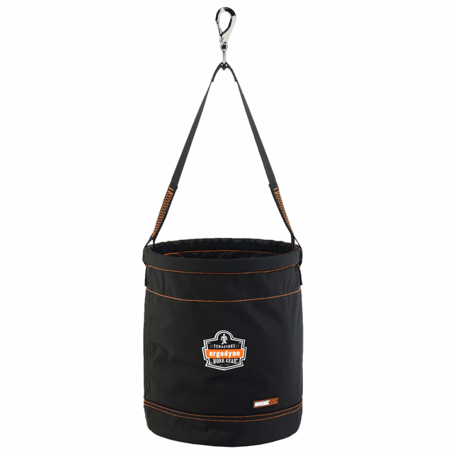 ERGODYNE CORPORATION 14970 Ergodyne Arsenal 5970 Swiveling Hook Nylon Hoist Bucket, 15in x 12-1/2in, Black ERGODYNE CORPORATION 14970 Ergodyne Arsenal 5970 Swiveling Hook Nylon Hoist Bucket, 15in x 12-1/2in, Black