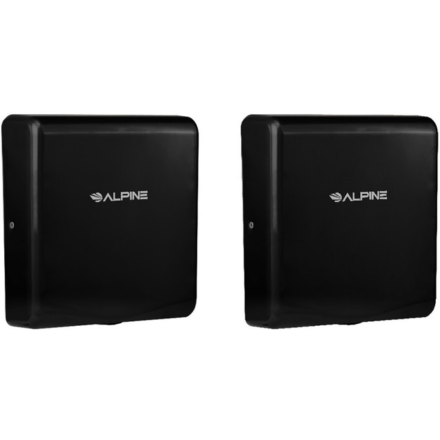 ADIR CORP. ALP405-10-BLA-2PK Alpine Industries Willow Commercial High-Speed Automatic Electric Hand Dryers, Black, Pack Of 2 Dryers ADIR CORP. ALP405-10-BLA-2PK Alpine Industries Willow Commercial High-Speed Automatic Electric Hand Dryers, Black, Pack Of 2 Dryers