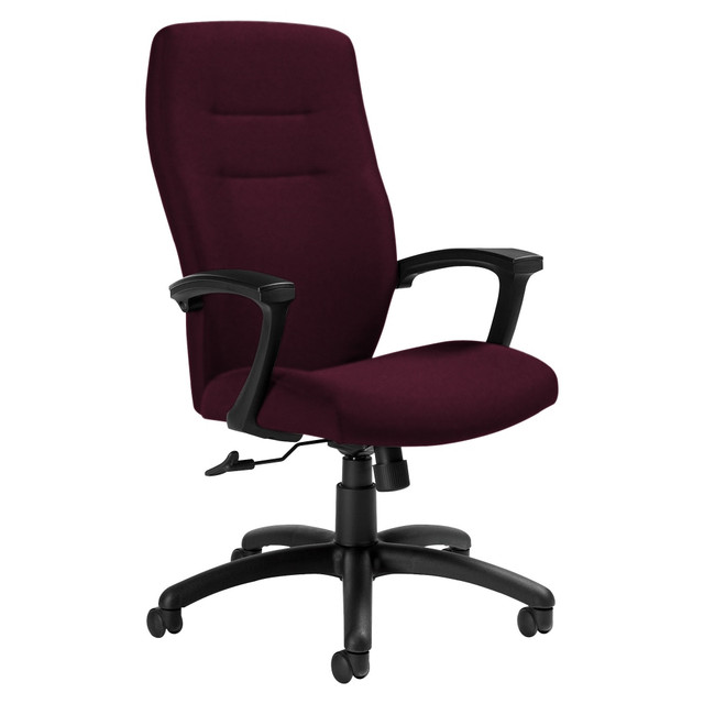 Global QS5090-4BK-JN07  Synopsis Tilter Chair, High-Back, 43 1/2inH x 24 1/2inW x 26 1/2inD, Vermilion/Black