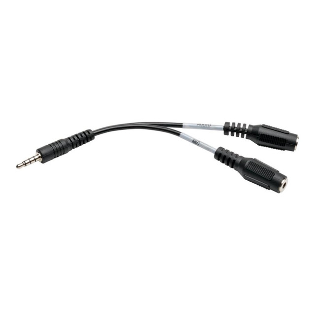 TRIPP LITE P318-06N-MFF Eaton Tripp Lite Series 3.5 mm 3-Position to 3.5 mm 4-Position Audio Headset Splitter Adapter Cable (2xF/M), 6 in. (15.2 cm) - Headset splitter - mini-phone stereo 3.5 mm female to 4-pole mini jack male - 5.9 in - black TRIPP LITE P318-06N-MFF Eaton Tripp Lite Series 3.5 mm 3-Position to 3.5 mm 4-Position Audio Headset Splitter Adapter Cable (2xF/M), 6 in. (15.2 cm) - Headset splitter - mini-phone stereo 3.5 mm female to 4-pole mini jack male - 5.9 in - black