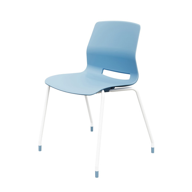 KENTUCKIANA FOAM INC 2700-WH-35 KFI Studios Imme Stack Chair, Sky Blue/White