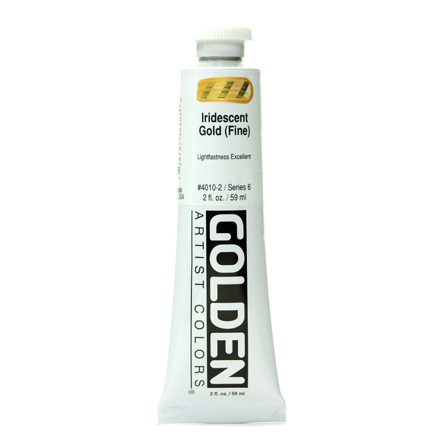 GOLDEN ARTIST COLORS, INC. Golden 4010-2  Acrylic Paint, Fine, 2 Oz, Iridescent Gold