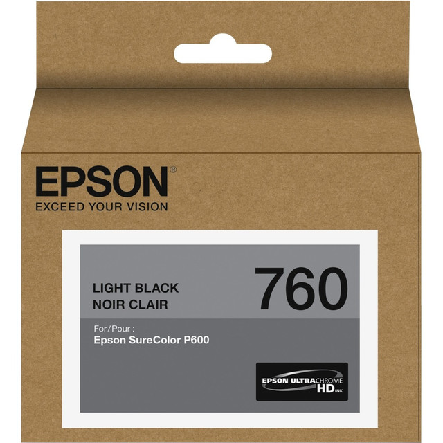 EPSON AMERICA INC. T760720 Epson UltraChrome HD T760 Original Ink Cartridge - Inkjet - Light Black - 1 Each EPSON AMERICA INC. T760720 Epson UltraChrome HD T760 Original Ink Cartridge - Inkjet - Light Black - 1 Each