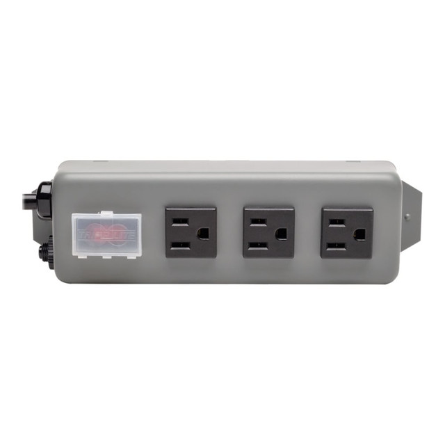 TRIPP LITE 3SP9  Waber Industrial Power Strip Metal 5-15R 3 Outlet 5-15P 9ft Cord - Power distribution strip - 15 A - AC 120 V - input: NEMA 5-15P - output connectors: 3 (NEMA 5-15) - 9 ft cord - black