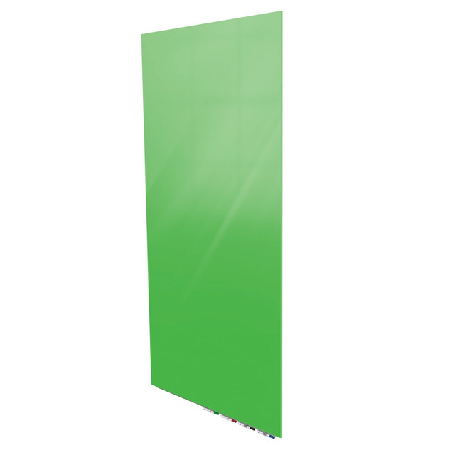 GHENT MANUFACTURING INC. ARIASM43GN Ghent Aria Low-Profile Magnetic Glass Whiteboard, 48in x 36in, Green