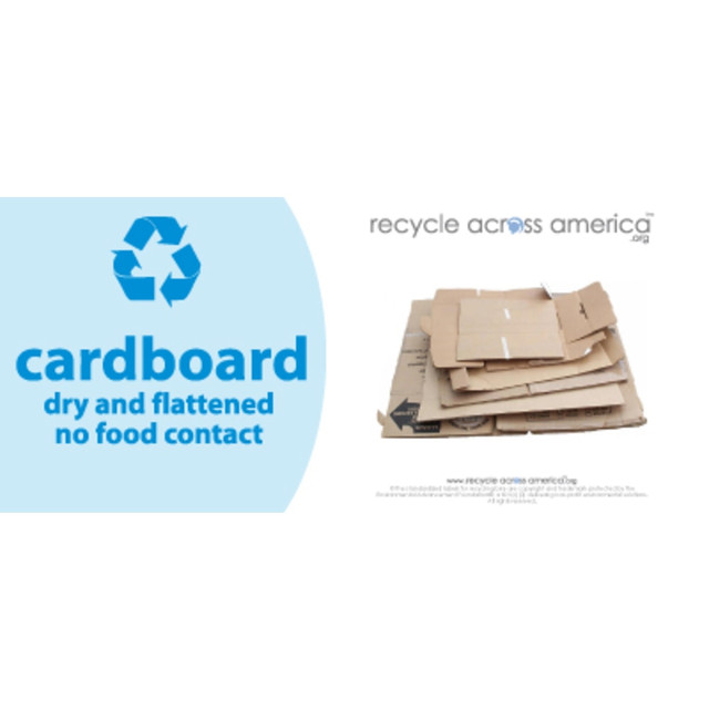 PACKAGING DYNAMICS CARD-0409 Recycle Across America Cardboard Standardized Recycling Labels, CARD-0409, 4in x 9in, Light Blue PACKAGING DYNAMICS CARD-0409 Recycle Across America Cardboard Standardized Recycling Labels, CARD-0409, 4in x 9in, Light Blue